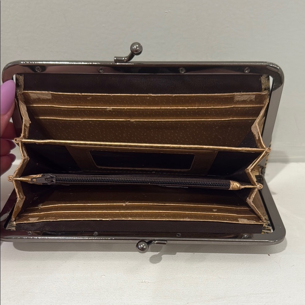 Gold Clutch & Leopard Print Wallet Bundle - Picture 5 of 10